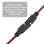 WMYCONGCONG Lot de 5 Séparateur SAE Y 30 cm 18 AWG 1 à 2 connecteurs SAE Déconnexion rapide Câble d'extension de chargement de l
