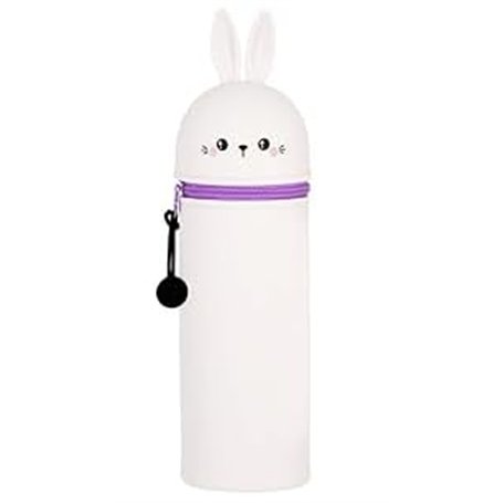 QRKPVHD Trousse Ecole 2 en 1 en Silicone Souple Kawaii - Porte-Plume