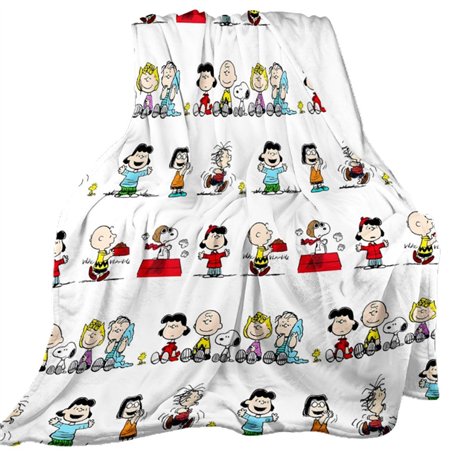 Couverture Enfant Douce Dessin Animé Snopy Flanelle 100x70cm Plaid Chaud pour Fille Garçon Chambre Canapé Lit Voyage Cadeau D’An