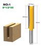 Gasea 3pcs 8mm Flush Trim Router Bits Extra Long Mèches Carbide Router Bits à Bois Fraise à Menuiserie Outil de Woodworking Cutt