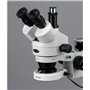 Microscope trinoculaire 3,5X-90X avec perche et éclairage 80 LED