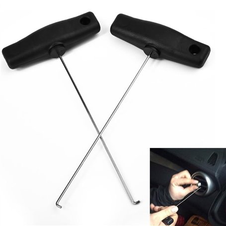 SIXHAOBU 2 Crochet de Démontage pour Tableau de Bord de Voiture Crochet de tirage de Sortie d'air Kit D'Outils D'Extraction pour