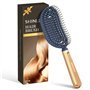 SHINLEA Brosse Cheveux Démêlante，Brosse à cheveux pour Femme, Homme & Enfant，Brosse cheveux Professionnelle Incurvée Ventilée po