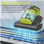 HYCHIKA Aspirateur Matelas Aspirateur Anti Acariens - 15kPa Aspiration et 273 nm Ultrasons Chauffage Filtre HEPA Brosse Rotative