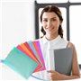 8 Couleurs Vives Dossier en Plastique