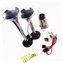 YIYDA Car Horn klaxon de camion 150DB klaxon d'air de voiture Chrome Zinc double trompette corne d'argent avec compresseur 12V h