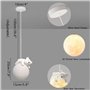 GUANSHAN Mois de l'ours endormi Suspension 3D La Lune Lampe De Chevet Plafonnier Creative Chambre à Coucher Chambre d'Enfants Dé