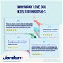 Jordan ® | Step 2 Brosse à dents pour enfants | Brosse à dents pour enfants de 3 à 5 ans | Poils souples, double poignée ergonom