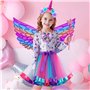 PQETBV Costumes de Licorne pour Enfants, Deguisement Licorne Fille Princess Enfant, Cosplay Carnaval Fête Anniversaire Cadeaux p