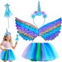 PQETBV Costumes de Licorne pour Enfants