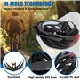 NXPZ Casque de Vélo pour Adultes Unisexe avec Éclairage LED 3 Modes, Léger, Réglable, Visière Amovible, pour VTT et Vélo de Rout