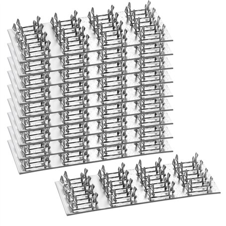 Lot de 10 Plaque de Réparation Plates à Griffes 100x50mm Platine à Clouer Clouées avec des Pointes de 8 mm de hauteur d'une épai