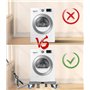 LEAZZLE Support Machine à Laver Réglable 41cm-66cm Socle Linge Base de Sèche-linge avec 4 Roues, Socle Machine à Laver Charge 26