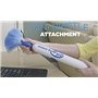 Plumeau Électrique Instant Duster Pro Original, comme vu à la TV, Plumeau Poussiere avec Manche Extensible, Brosse de Nettoyage 