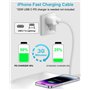 [Certifié MFi] Cable iPhone USB C Cable Chargeur USBC Câble Lightning Cable Charge Rapid
