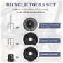 HEKOBAG 4 Pièces Outil de Démontage de Cassette de Vélo, Kit d'outils de Chaîne de Vélo avec 3 Anneaux de Verrouillage de Casset