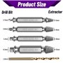 5 Pièces kit Extracteur de Vis Cassée, Dureté 63-65HRC, Fabriqué en HSS 6542, Extracteur de Vis Dénudé, Extracteur de Petite Vis