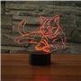 YTDZLTD Lampe 16 Couleurs Changeantes LED Illusion Optique 3D Chat Nuit Télécommande et Smart Touch Dimmable 4 Modes d'Éclairage