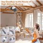 Wusboo Plumeau Poussière 8 Pièces Lavable, 2 Tête de Loup Télescopique Duster Telescópico avec Manche 253 cm, Nettoyeur Rétracta