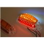 Lot de 4 feux de gabarit LED verticaux 12 V 24 V Rouge/blanc/orange
