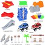 Circuit Voiture Enfant 309 Pcs Flexible avec Ascenseur Automatique Jouet Enfant 3 4 Ans Circuit Voiture Electrique Cars Jouet Ca