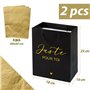 2 Sacs Cadeaux Juste Pour Toi avec 4 Feuilles Papiers de Soie Doré Sac 23x18x10cm pour Mariage Anniversaire Cérémonie Cadeau Inv