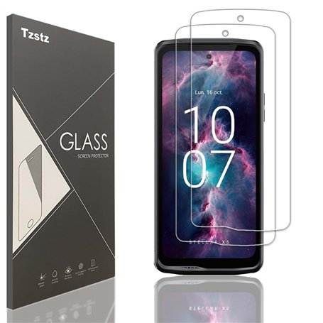 Tzstz 2 Pièces Verre Trempé D'écran Protecteur pour Crosscall Stellar X5 Dureté 9H Anti Rayures HD Film de Protection D'écran