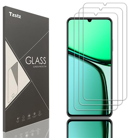 Tzstz 3 Pièces Verre Trempé D'écran Protecteur pour realme C61 6.74" Dureté 9H Anti Rayures HD Film de Protection D'écran