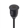 HDMI Mâle à Femelle Voiture Mont Flush Extension Câble Camion Bateau Moto Dashboard Flush Mount Avec Panneau De Montage - 1 mètr