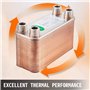 VEVOR Echangeur Thermique 1240MN34 Echangeur De Chaleur Thermique à 40 Plaques pour le refroidissement d'huile industrielle/les 