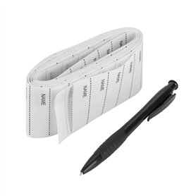 Lot de 200 étiquettes Tissées Blanches Avec Noms à Inscrire pour Vêtements À Coudre ou à Repasser pour Garderie et école Lot de 200 étiquettes Tissées Blanches Avec Noms à Inscrire pour Vêtements À Coudre ou à Repasser pour Garderie et école