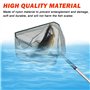 Sporgo Épuisette pliable rétractable : 130 cm - Épuisette triangulaire avec sac de rangement - Épuisette de pêche portable pour