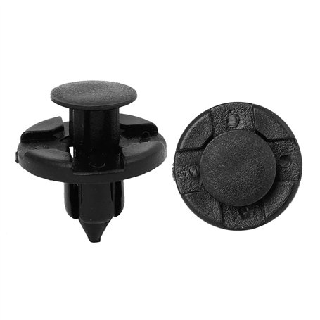 sourcing map 50 x 8mm Hole Plastic Rivets Fastener Push Clips Black for Car Auto Aile