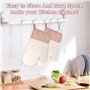 Gant Cuisine, 2PCS Gants Four Une Surface Antidérapante en Silicone, Intérieur en Coton, Gants Cuisine Résistant à la Chaleur,Ga