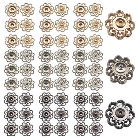 HDGSAFD 30 Paires De Boutons-Pression en Forme De Fleur