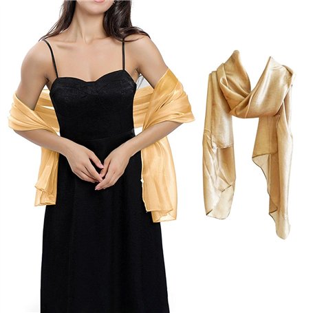 YSJCHEBS 1 Morceau D'Écharpe En Or Champagne