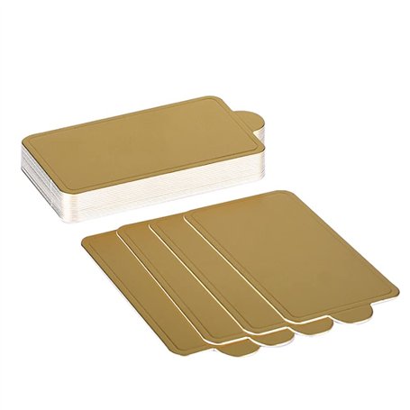 ANCLLO Lot de 100 Mini Assiettes carrées en Carton doré