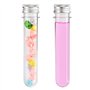 GWHOLE Lot de 12 Tubes à Essai 40ML en Plastique Transparent avec Bouchon à Visser