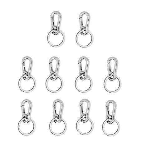 Zhjuju Mousqueton Métallique avec Porte-Clés