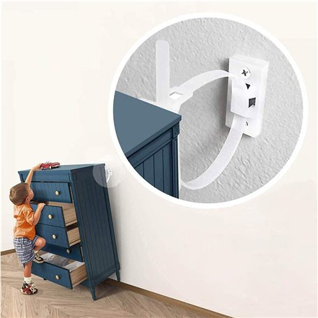 12 pack Anti-basculement pour Meubles