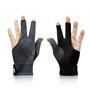 FEEL YAN Gants de billard à 3 doigts, gants de billard ouverts pour homme et femme, élastiques, antidérapants, résistants à l'us