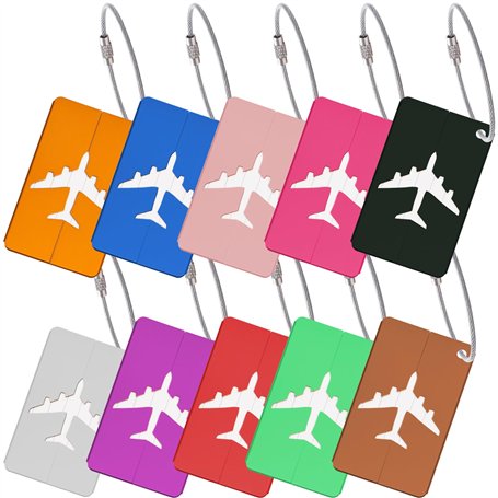 Chiluxendo 10 Pièce Etiquette Valise Aluminium