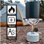 Réchaud à Gaz de Camping Portable 1350W Mini De Réchaud avec Sac de Rangement Brûleur à Gaz Anti Vent pour Cuisine de Plein Air