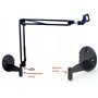 Support mural pour microphone avec bras pliant compatible avec Blue Yeti Snowball Nano X S and Razer HyperX Elgato USB microphon