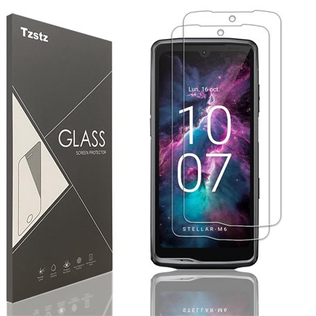Tzstz 2 Pièces Verre Trempé D'écran Protecteur pour Crosscall Stellar M6 / Stellar M6E Dureté 9H Anti Rayures HD Film de Protect