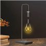 Floatidea Ampoule à lévitation magnétique avec socle de recharge sans fil de luxe (Apple/Android) Lampe de table flottante noire