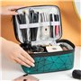 MaoNativey Trousse de Maquillage Double Portable Couche Trousse de Toilette Imperméable Grande capacité Sac Cosmétique Cosmétiqu