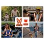 Abiyou 4PCS Gilet de Sécurité Vélo, Gilet Réfléchissant, Bande Gilet Réfléchissante Croisée, Elastique Gilet de Sécurité, Gilet