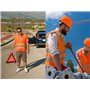 Hitopin 10 Pièces Gilet Réfléchissant de Sécurité Haute Visibilité pour Voiture, Conducteurs et Travailleurs Unisexe, Orange