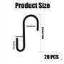 Crochets en S,20 PCS Crochet en Acier Inoxydable Crochets Suspension Multifonctions Robuste pour Cuisine Salle de Bain Bureau et